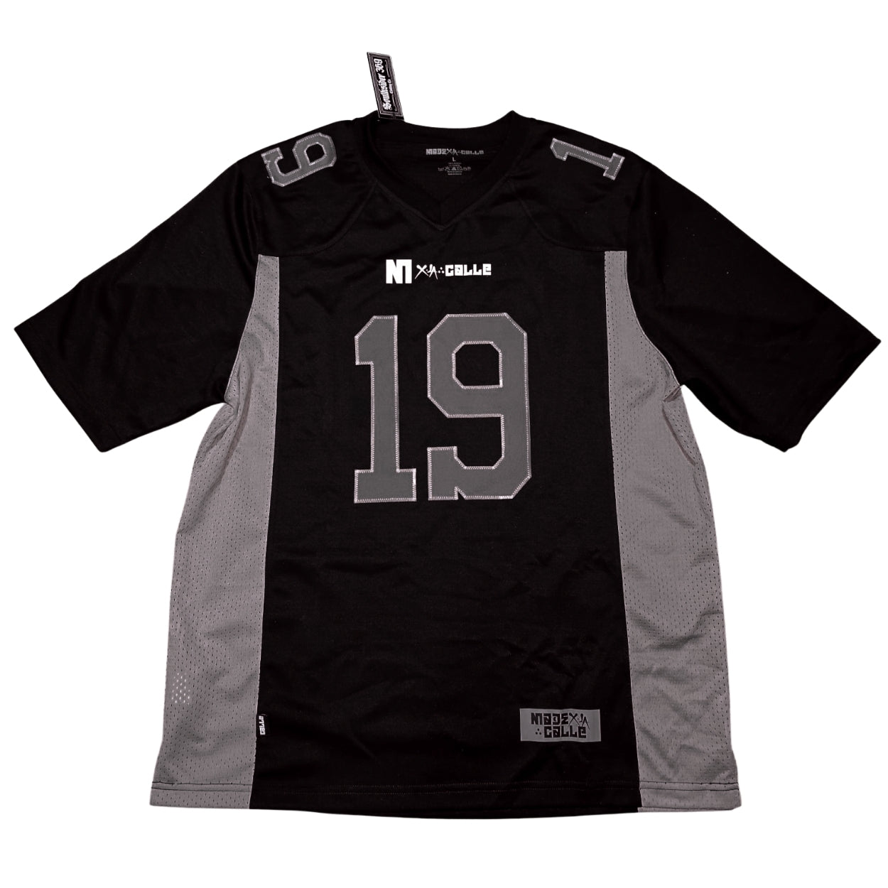 PLAYERA YONER NEGRA TIPO JERSEY DE AMERICANO MXL