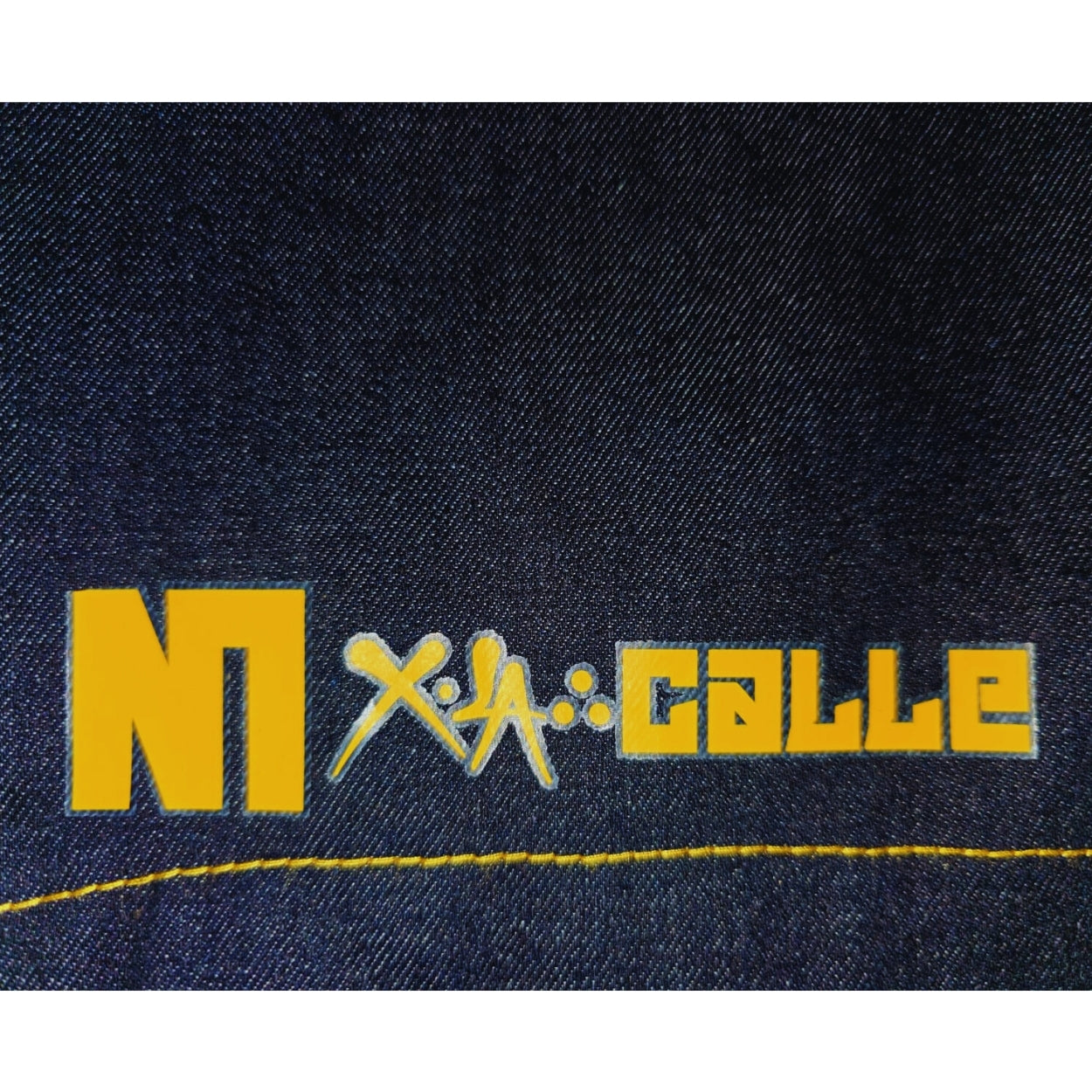 BERMUDA YONER MEZCLILLA MXL LETRAS AMARILLAS