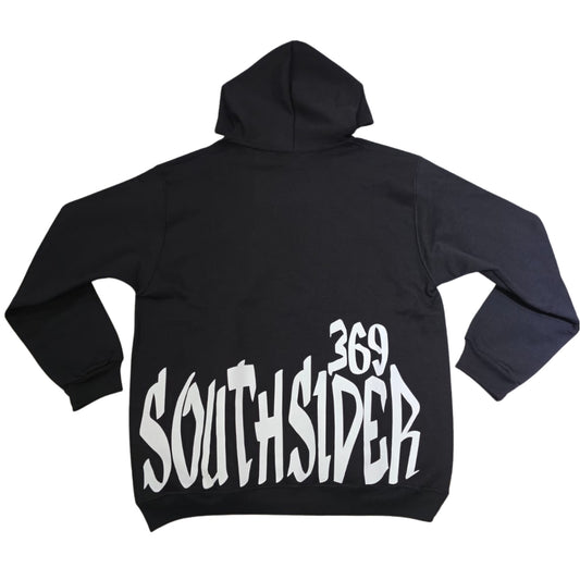 HOODIE BASICA SS NEGRA RECTANGULO EN EL PECHO