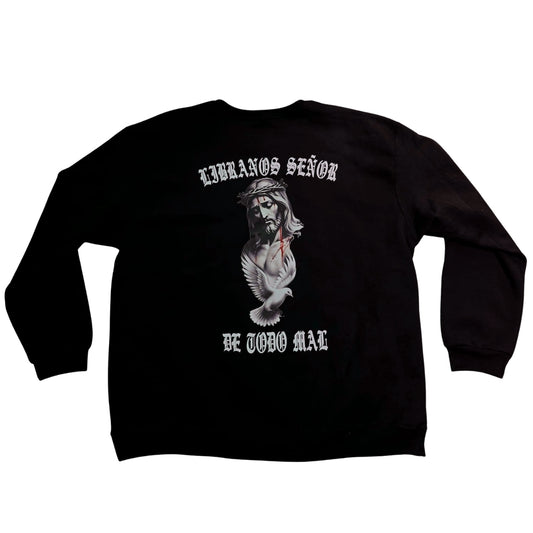 SUDADERA CUELLO REDONDO BASICA SS NEGRA S/N LIBRANOS SEÑOR