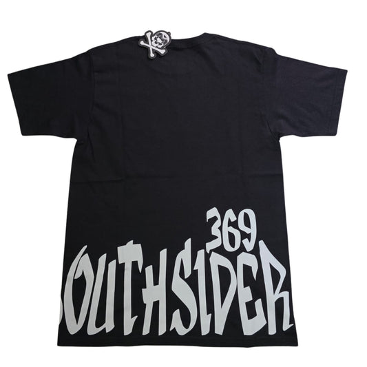 PLAYERA BASICA SS NEGRA RECTANGULO EN EL PECHO