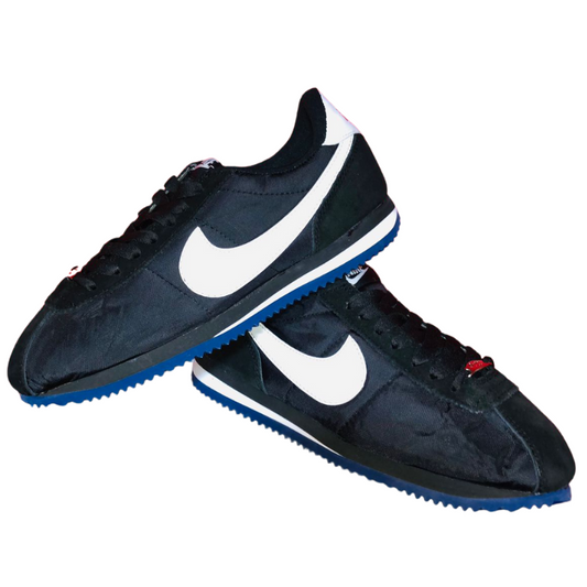 TENIS NIKE CORTEZ NEGROS SUELA AZUL
