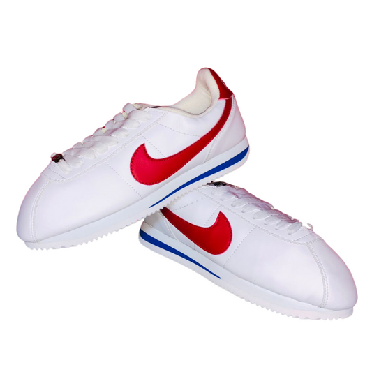 TENIS NIKE CORTEZ BLANCOS CON ROJO