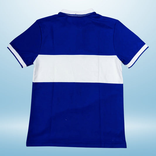 PLAYERA ALEMAN TIPO POLO REY/BLANCO