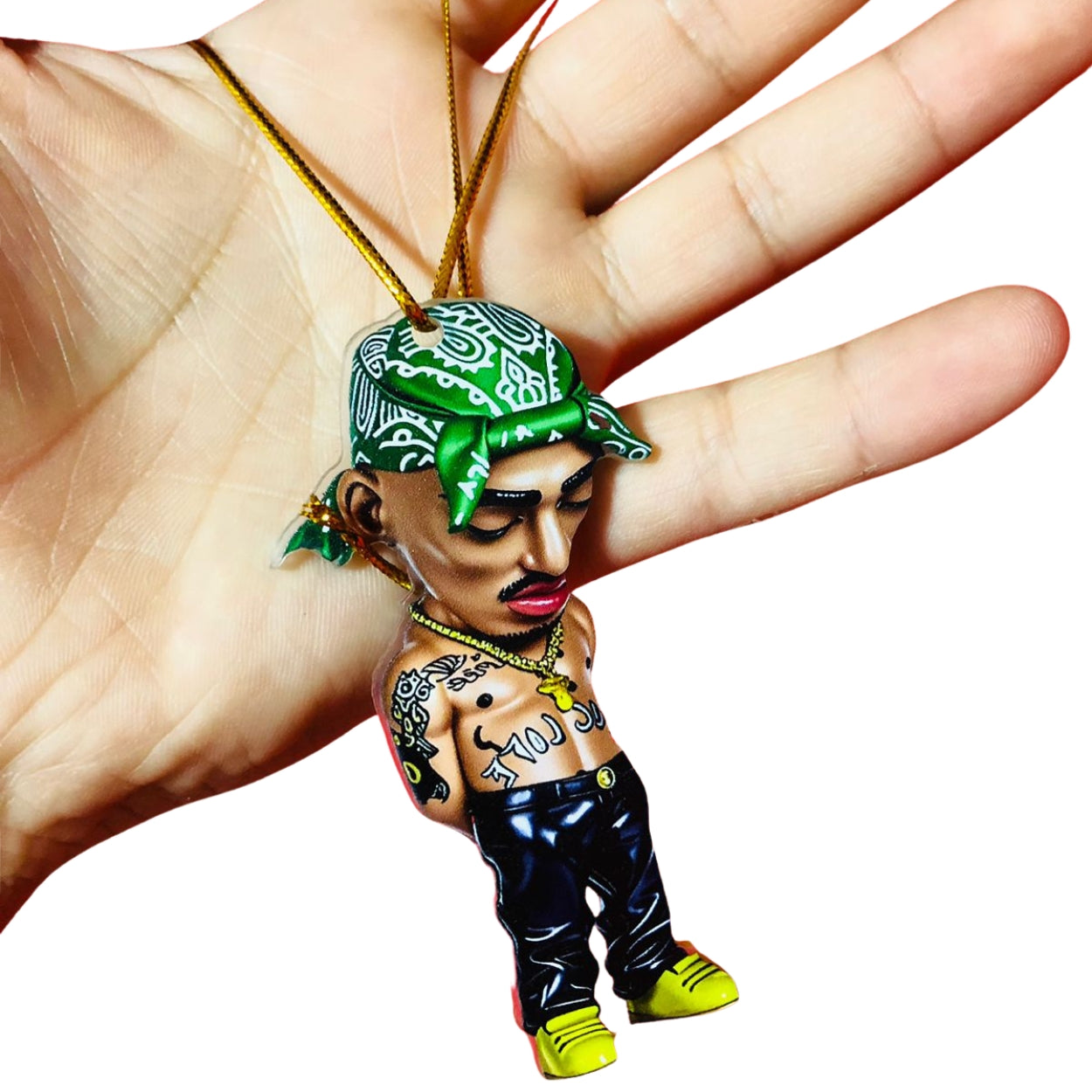 COLGANTES EN ACRILICO DE LA LEYENDA DEL RAP TUPAC