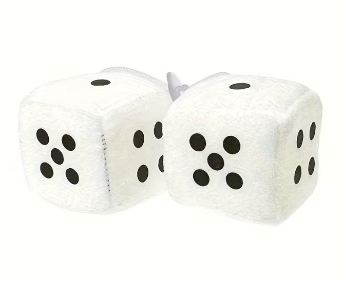 DADO DE PELUCHE BLANCO 5 x 5 CM