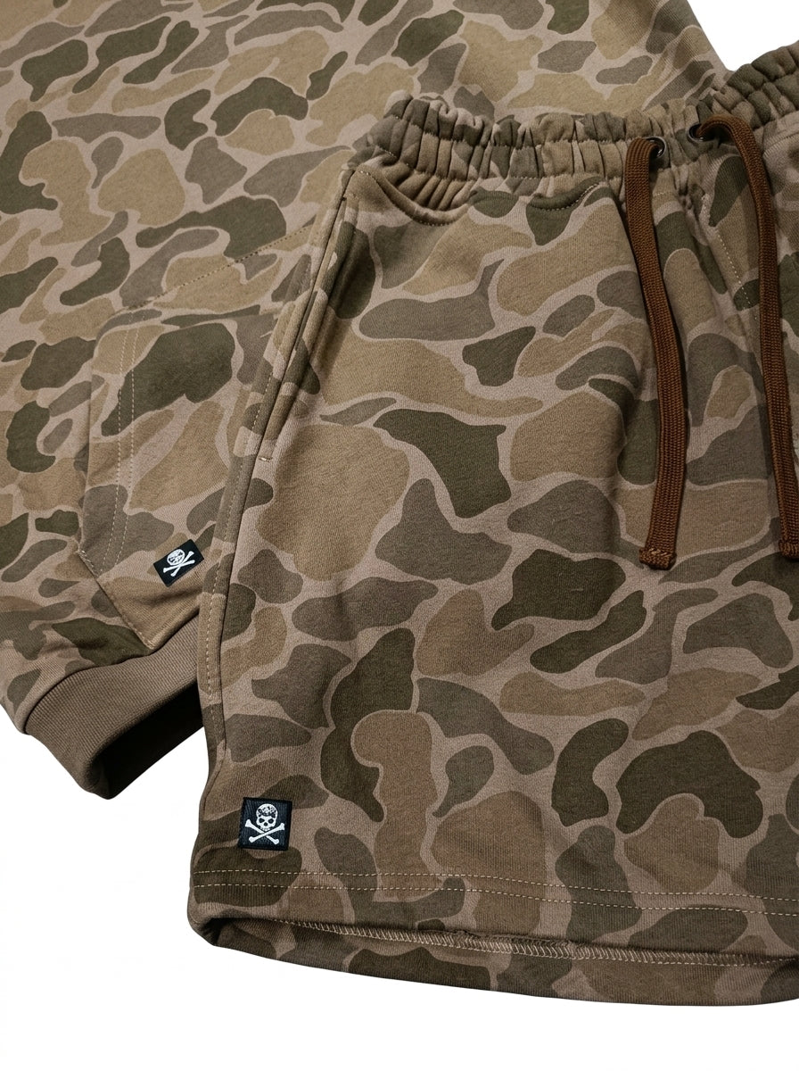 Conjunto Camuflaje Café Southsider 369 | Hoodie y Shorts