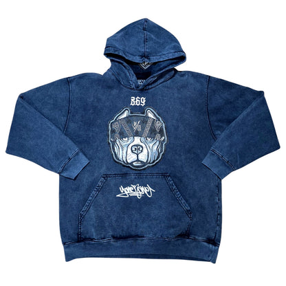 HOODIE SS AZUL PITBULL HOMMIE