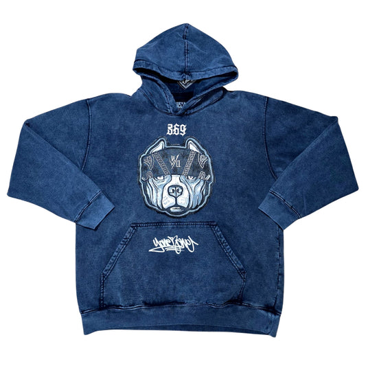 HOODIE SS AZUL PITBULL HOMMIE