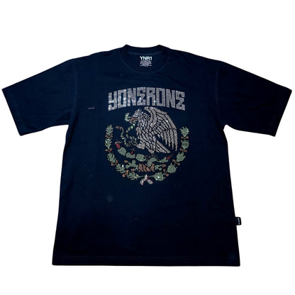 PLAYERA YONER NEGRA AGUILA BRILLOS