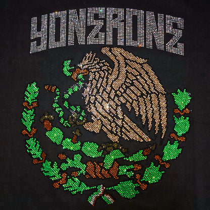 PLAYERA YONER NEGRA AGUILA BRILLOS