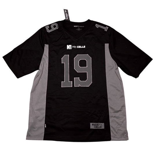 PLAYERA YONER NEGRA TIPO JERSEY DE AMERICANO MXL