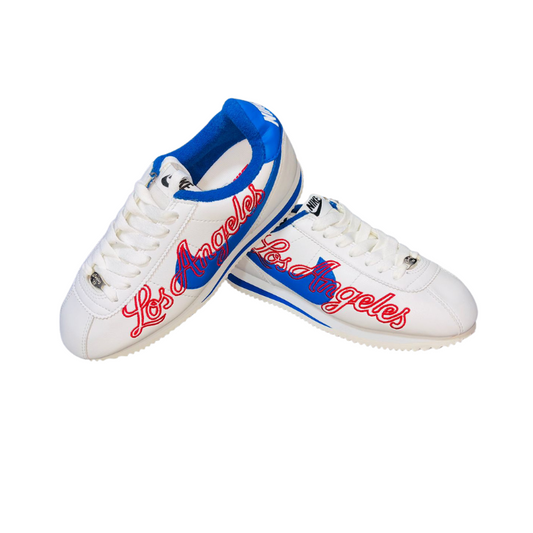 TENIS NIKE CORTEZ BLANCOS/AZUL LA