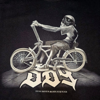 PLAYERA SS NEGRA CALAVERA BICI