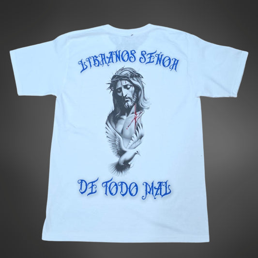 PLAYERA SS BLANCA LIBRANOS SEÑOR