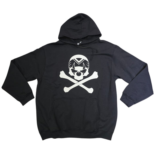 HOODIE BASICA SS NEGRA C/N CALAVERA PAYASO