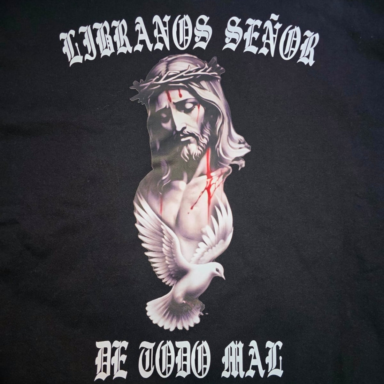 SUDADERA CUELLO REDONDO BASICA SS NEGRA S/N LIBRANOS SEÑOR