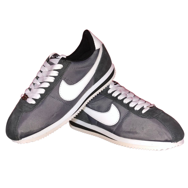 TENIS NIKE CORTEZ GRISES CON BLANCO