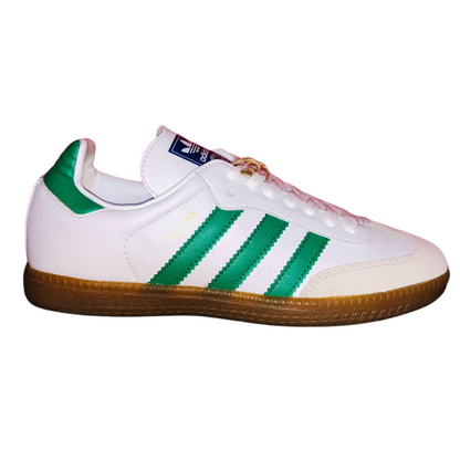 TENIS ADIDAS ZAMBA BLANCO CON VERDE