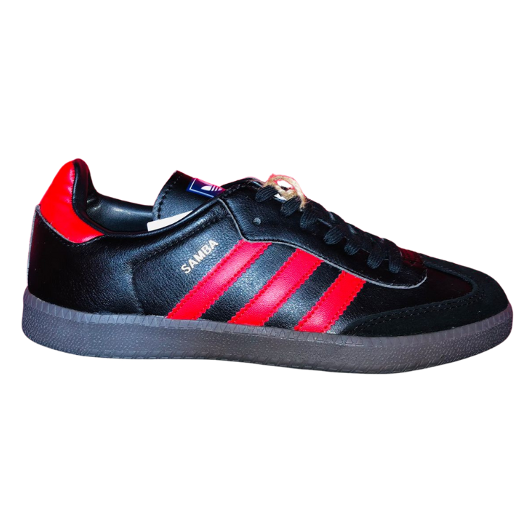 TENIS ADIDAS ZAMBA NEGROS CON ROJO