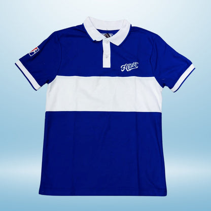 PLAYERA ALEMAN TIPO POLO REY/BLANCO