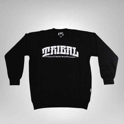 SUDADERA  DE CUELLO REDONDO TRIBAL NEGRA STREET WEAR