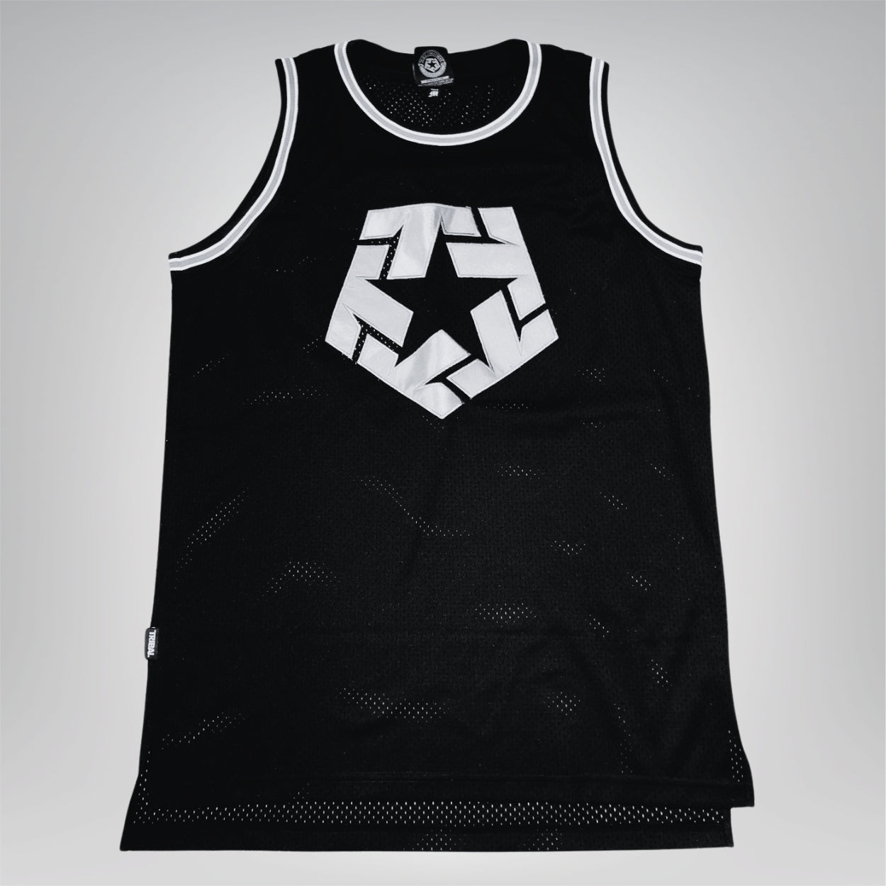 JERSEY TRIBAL NEGRO TIPO BASQUET