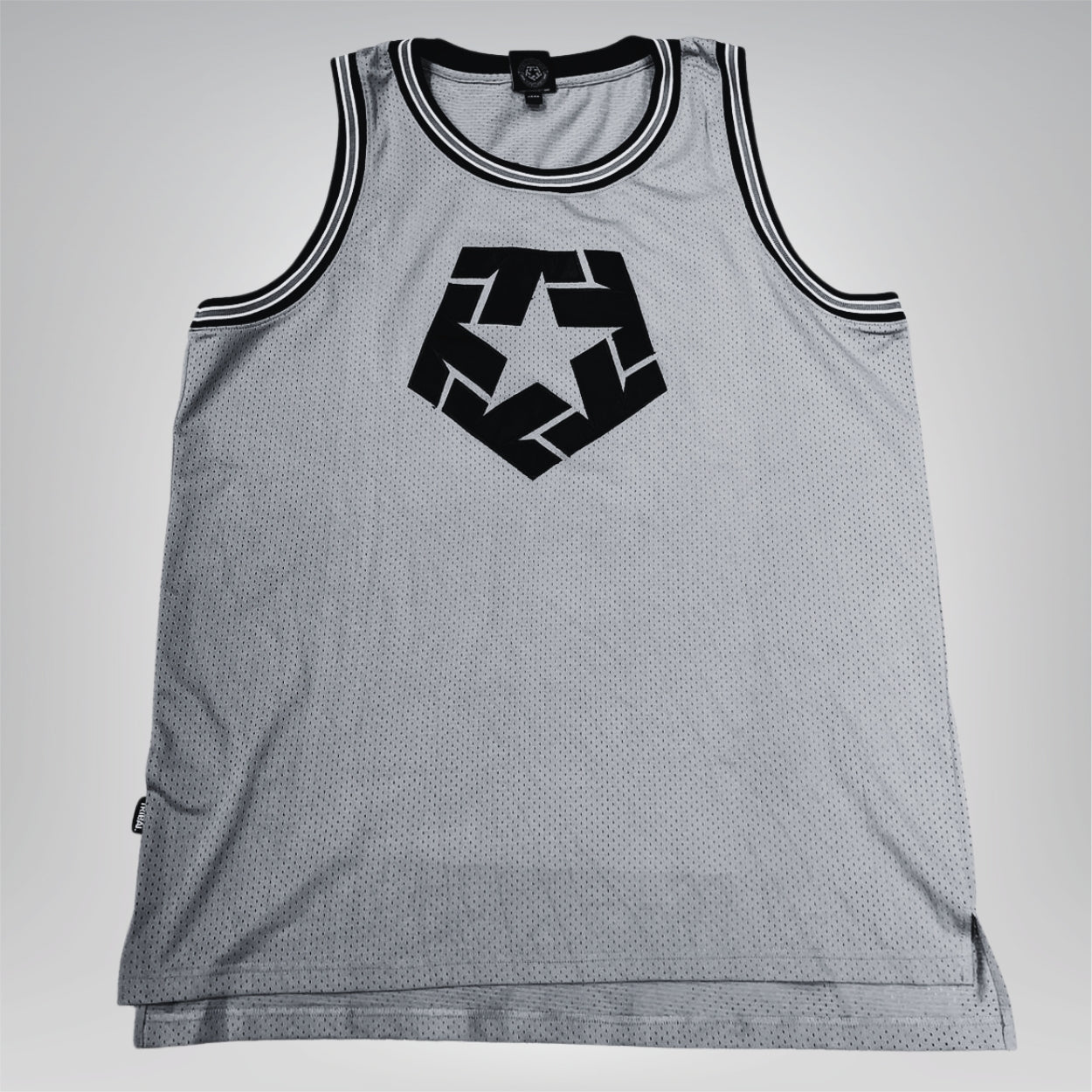 JERSEY TRIBAL GRIS TIPO BASQUET