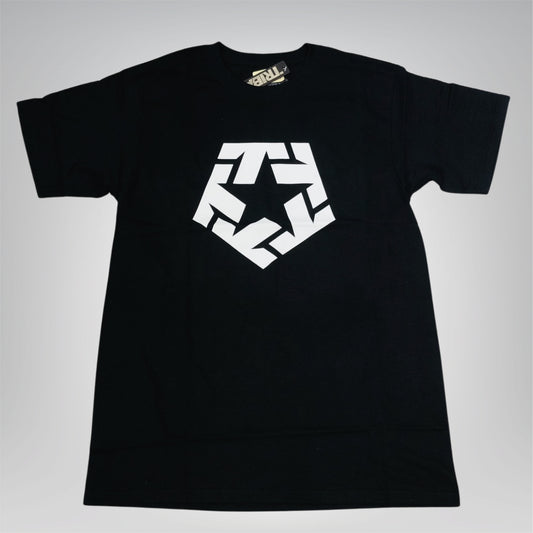 PLAYERA TRIBAL NEGRA LOGO EN EL PECHO