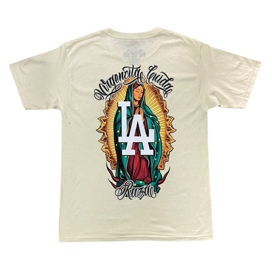 PLAYERA SS CREMA VIRGEN CUIDA LA RAZA