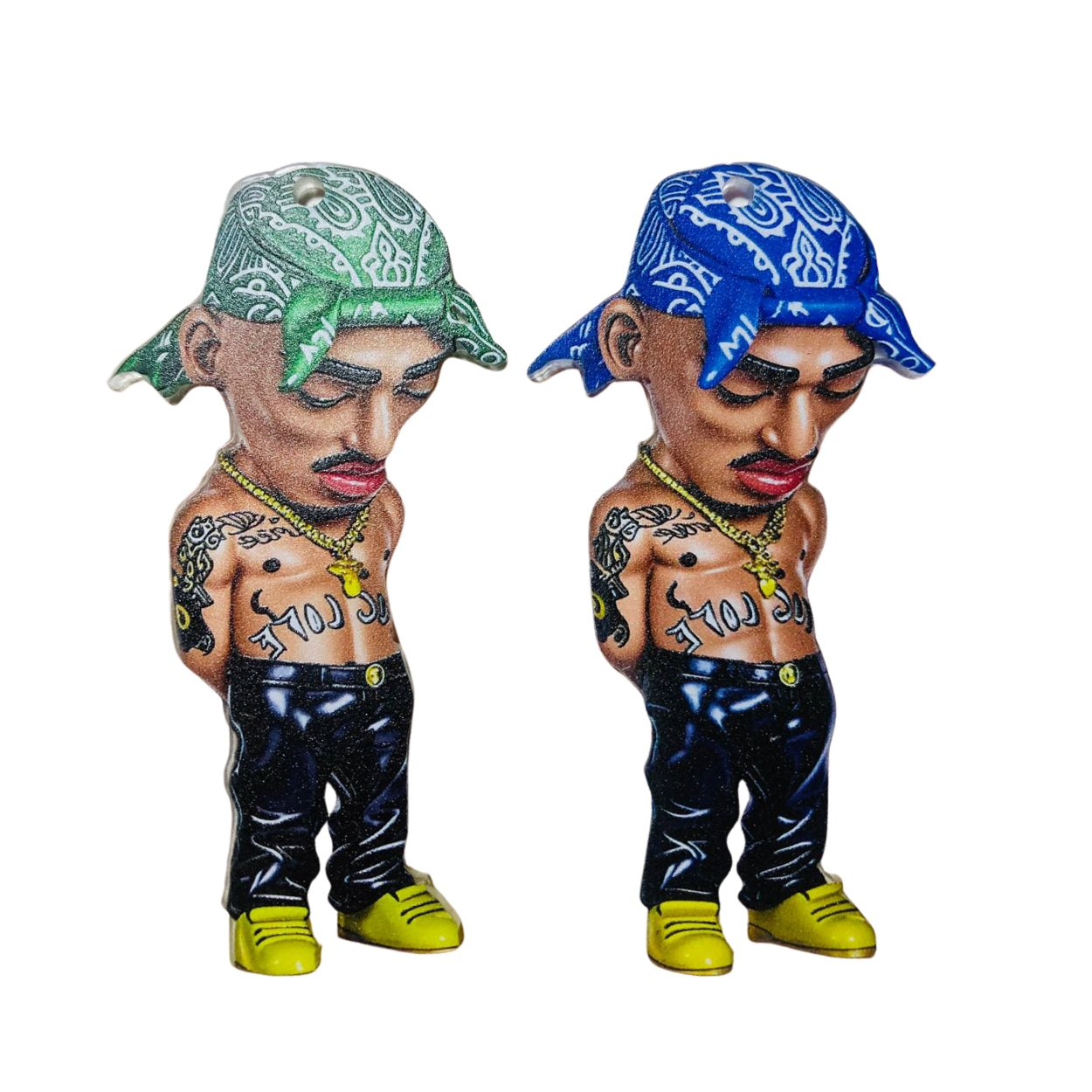 COLGANTES EN ACRILICO DE LA LEYENDA DEL RAP TUPAC