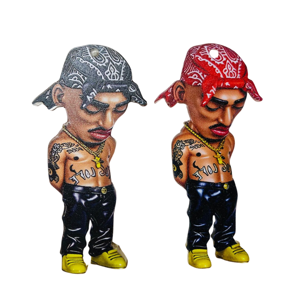 COLGANTES EN ACRILICO DE LA LEYENDA DEL RAP TUPAC