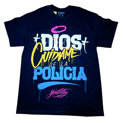 PLAYERA YONER NEGRA DIOS CUIDAME