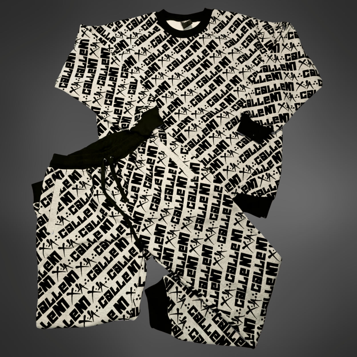 CONJUNTO YONER GRIS LETRAS MXL