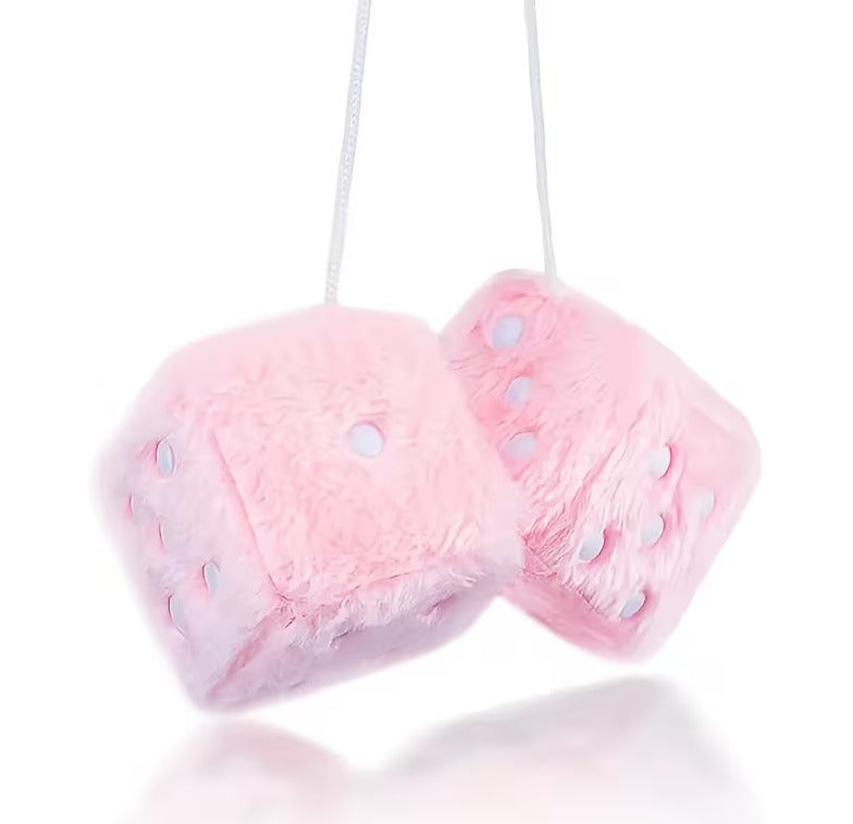 DADO DE PELUCHE ROSA 6 x 6 CM