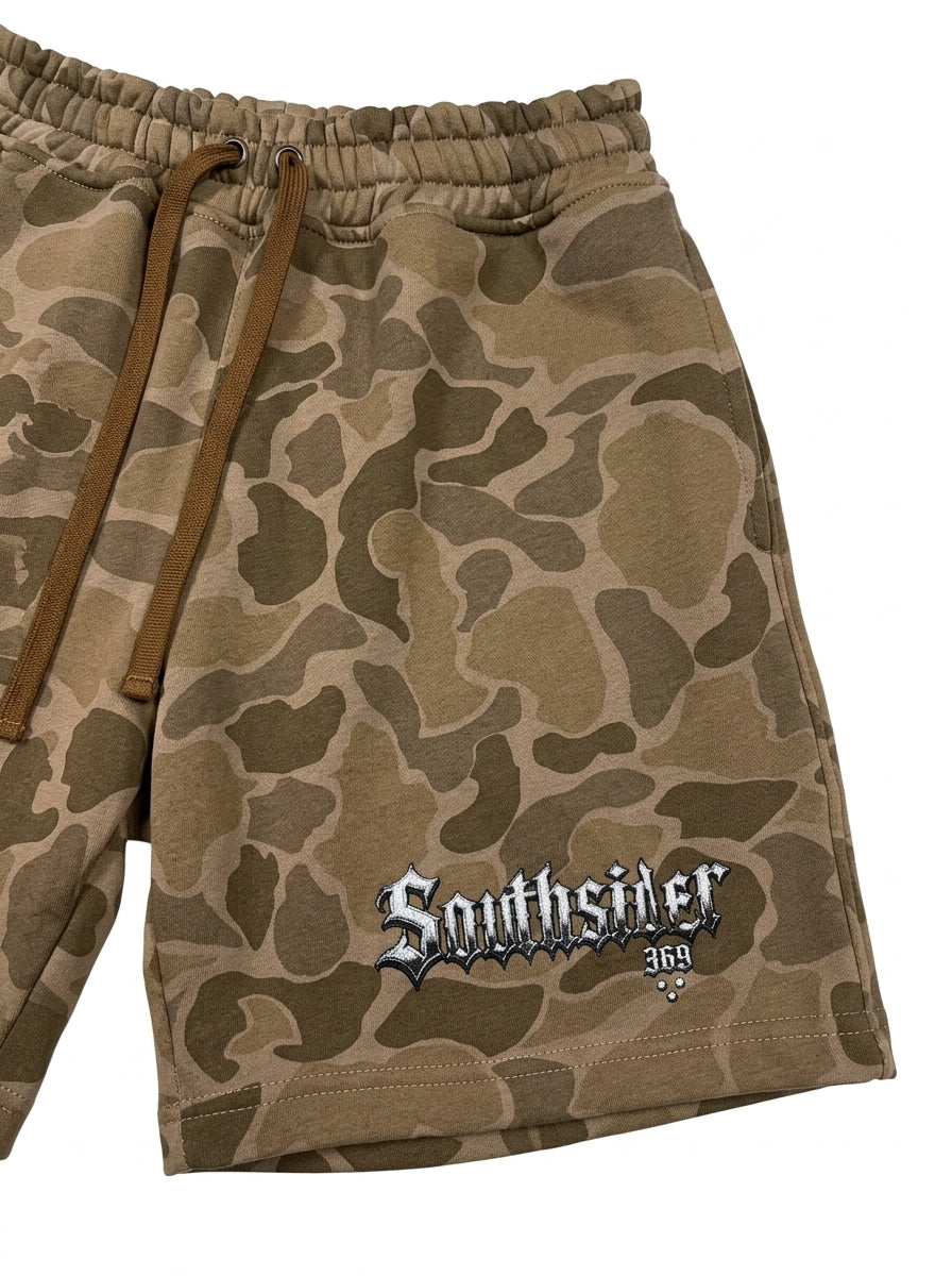 Conjunto Camuflaje Café Southsider 369 | Hoodie y Shorts
