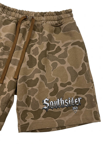 Conjunto Camuflaje Café Southsider 369 | Hoodie y Shorts