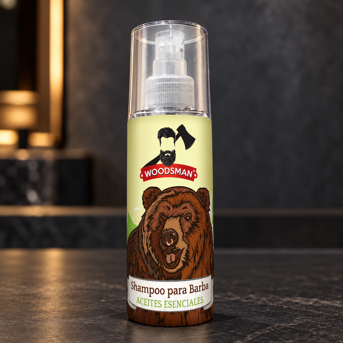 Shampoo para Barba y Bigote con Aceites Esenciales 150 ml | Woodsman